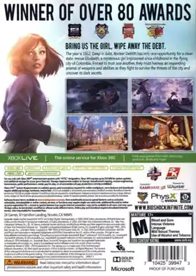 Bioshock Infinite (USA) box cover back